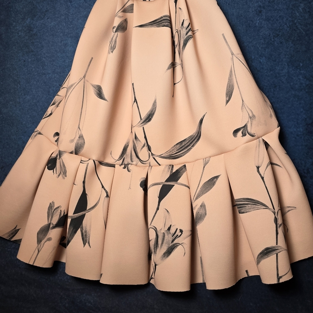 ASOS Beige Floral Midi Dress - Picture 6 of 11